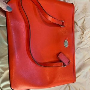 Citrus orange coach purse - like new